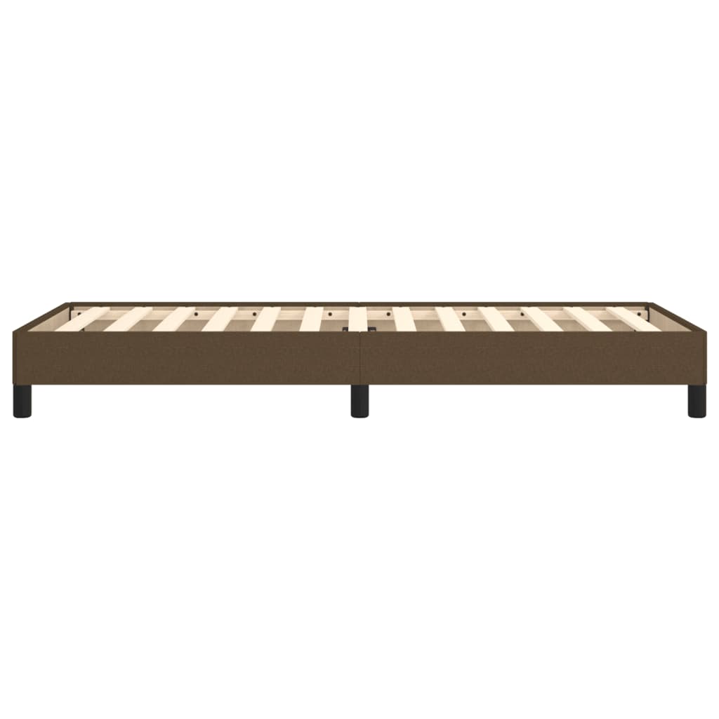Cadre de lit sans matelas marron foncé 80x200 cm tissu - XIOS