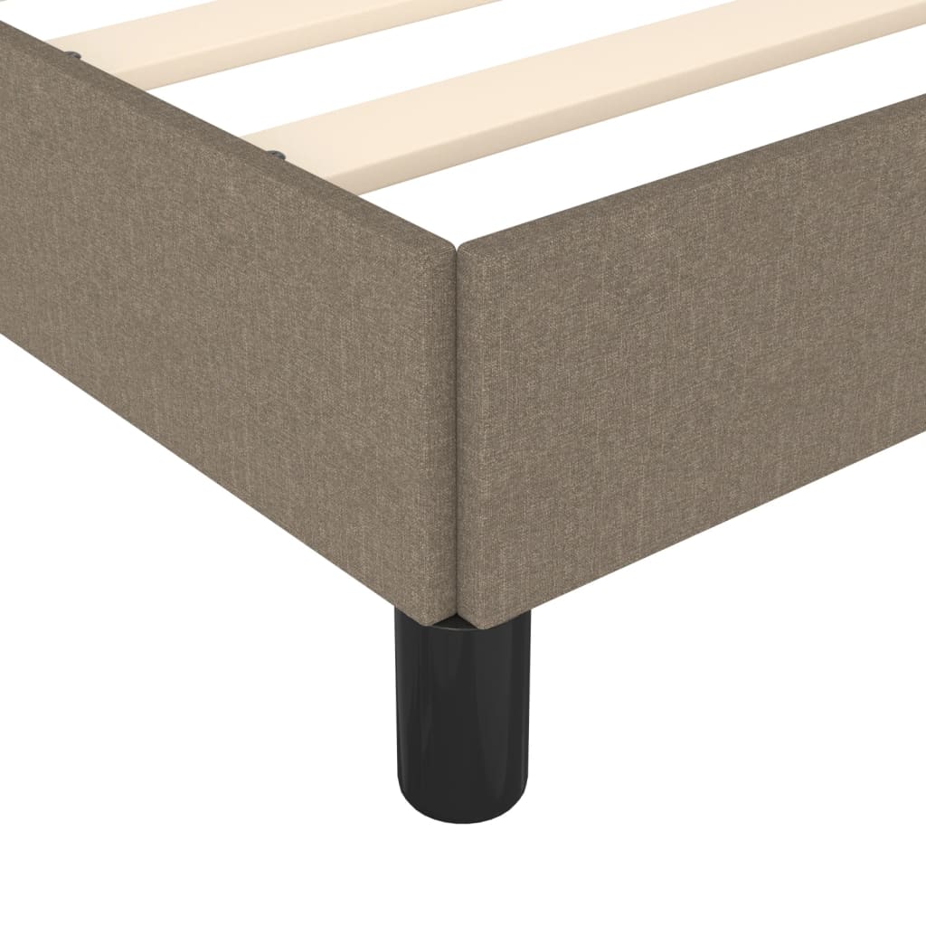 Cadre de lit sans matelas taupe 80x200 cm tissu - XIOS