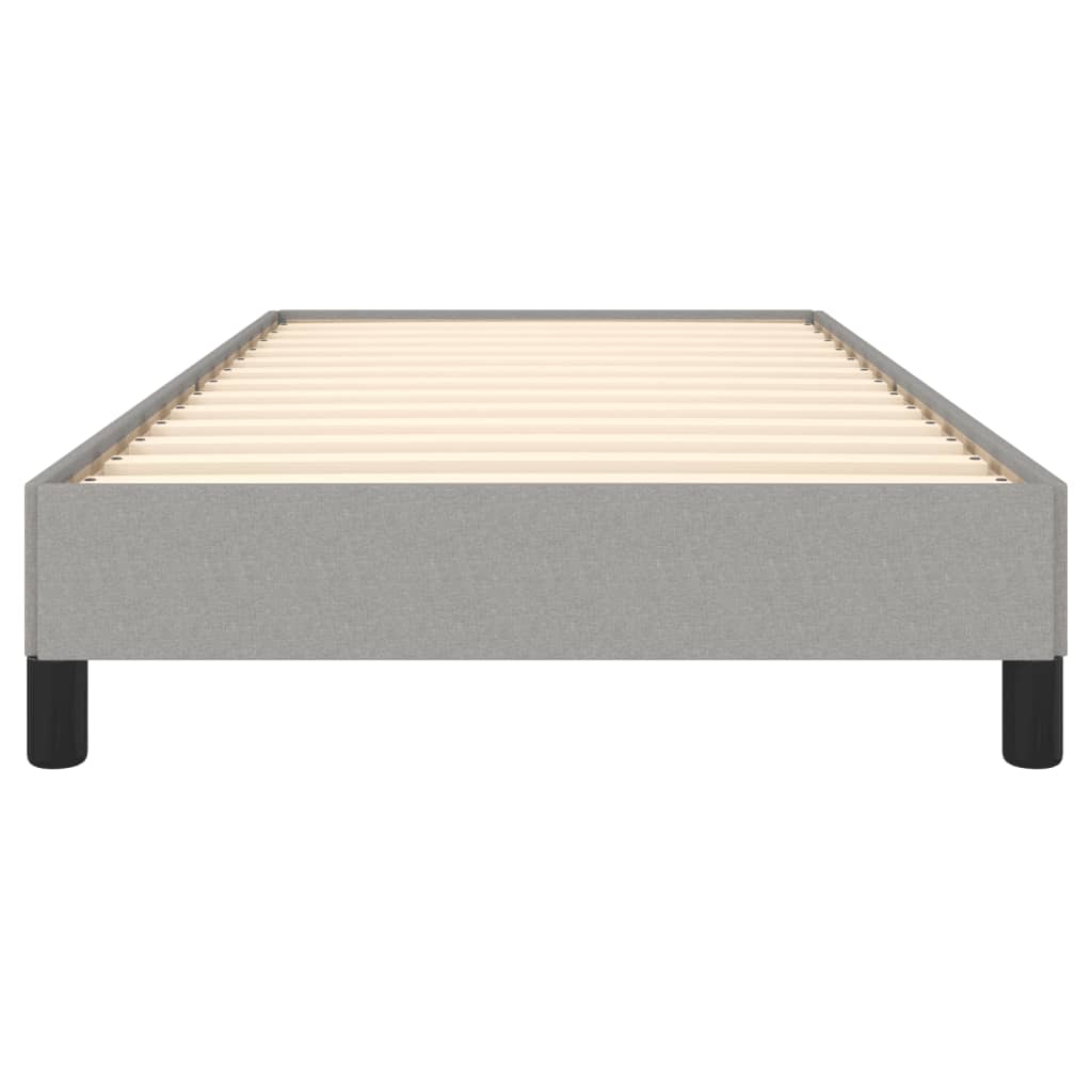 Cadre de lit sans matelas gris clair 90x190 cm tissu - XIOS