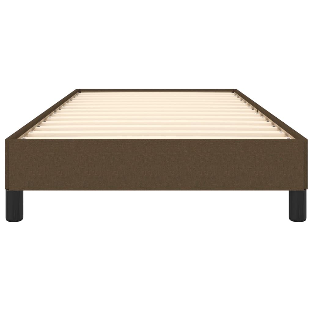 Cadre de lit sans matelas marron foncé 90x190 cm tissu - XIOS