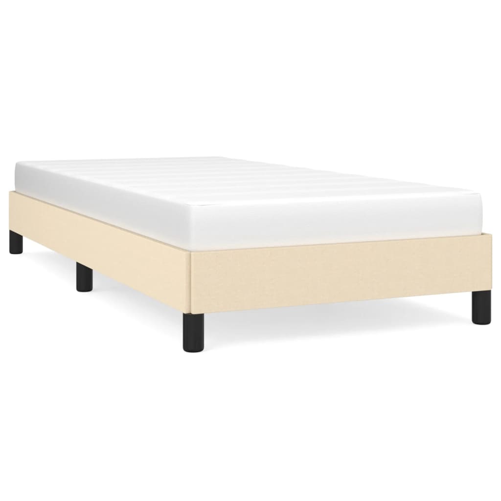 Cadre de lit sans matelas crème 90x190 cm tissu - XIOS