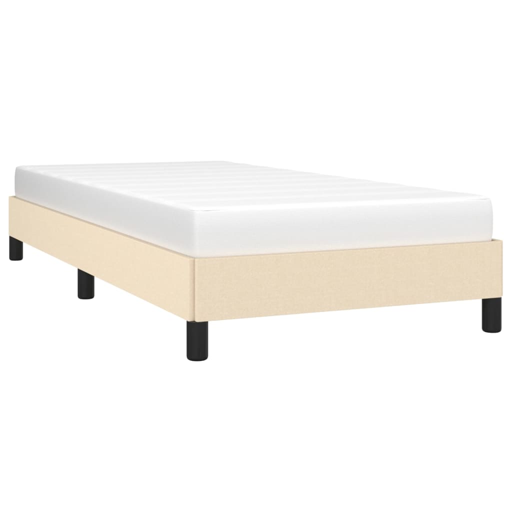 Cadre de lit sans matelas crème 90x190 cm tissu - XIOS