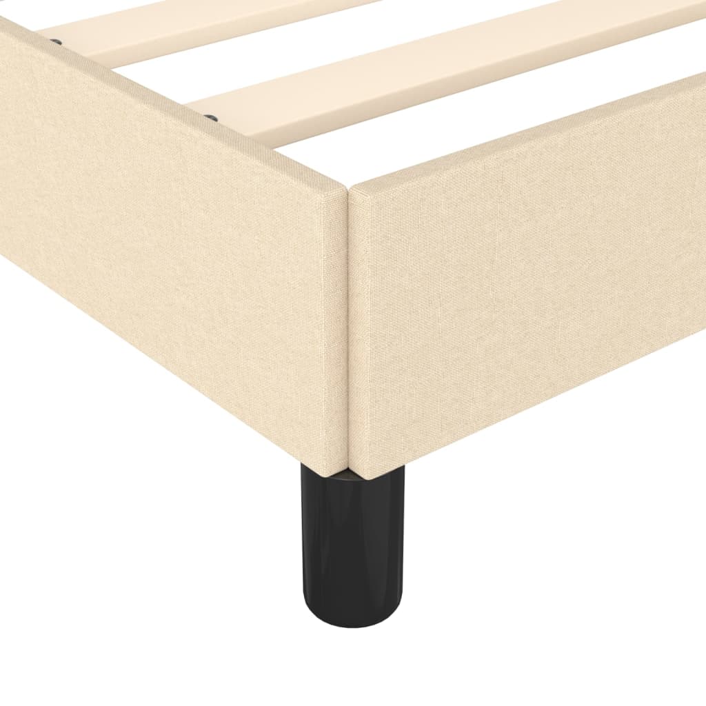 Cadre de lit sans matelas crème 90x190 cm tissu - XIOS