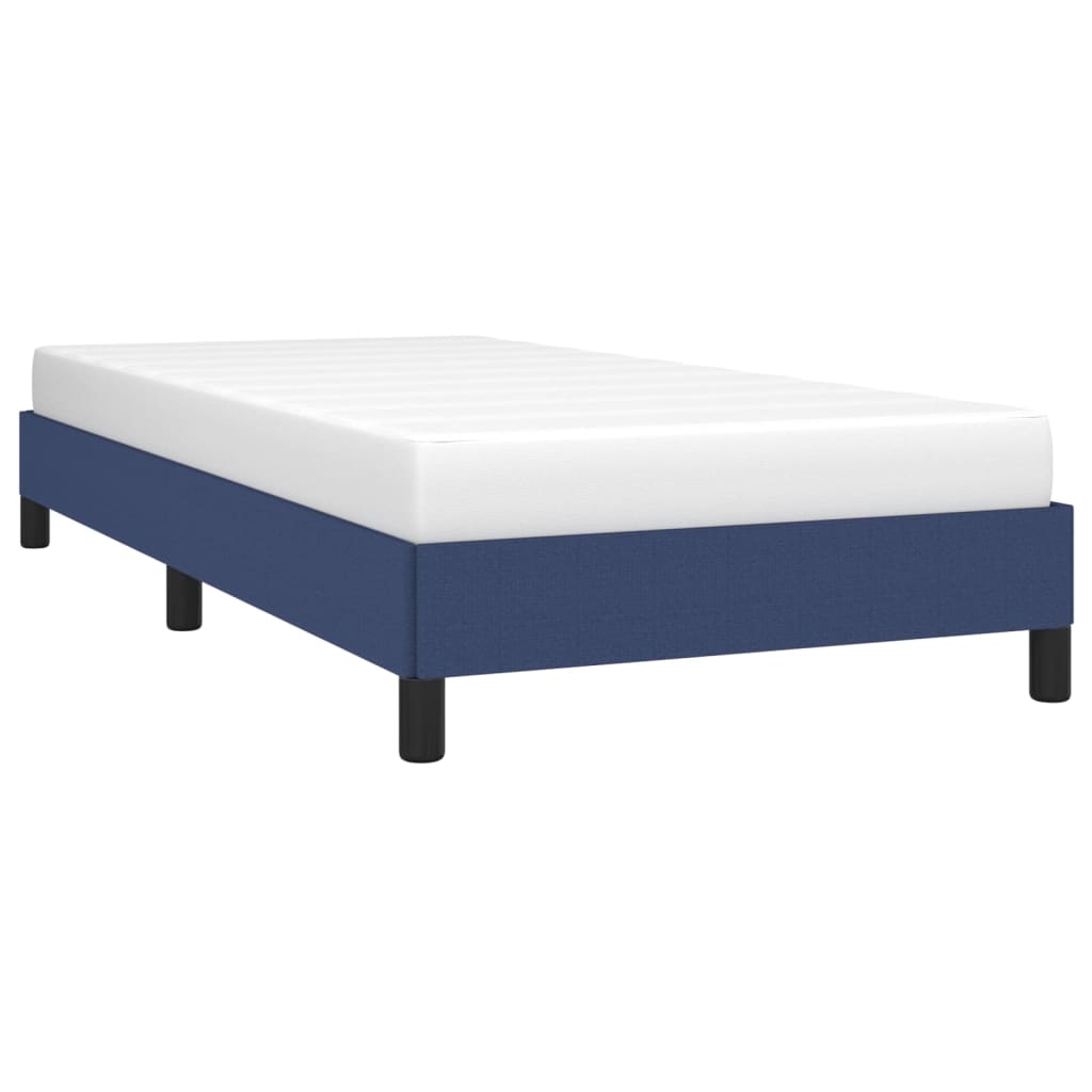 Cadre de lit sans matelas bleu 90x190 cm tissu - XIOS