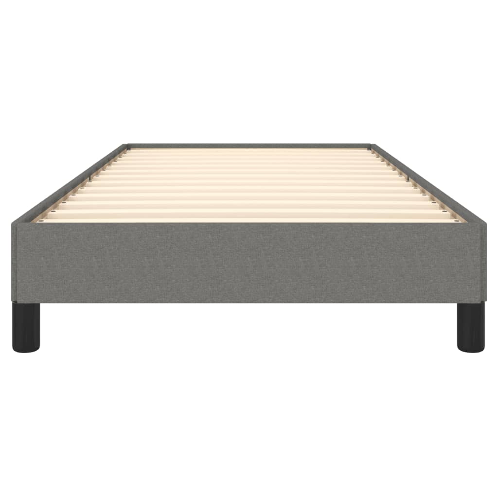 Cadre de lit sans matelas gris foncé 90x200 cm tissu - XIOS