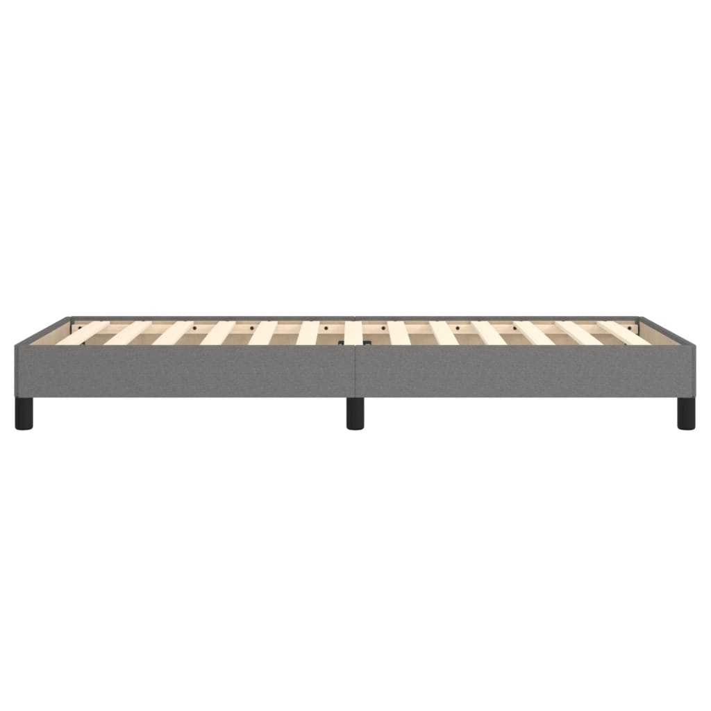 Cadre de lit sans matelas gris foncé 90x200 cm tissu - XIOS