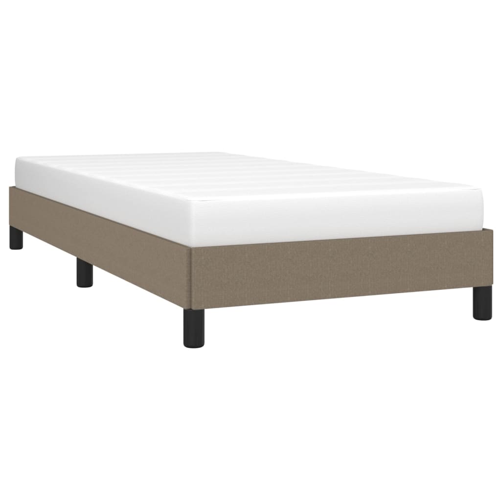 Cadre de lit sans matelas taupe 90x200 cm tissu - XIOS