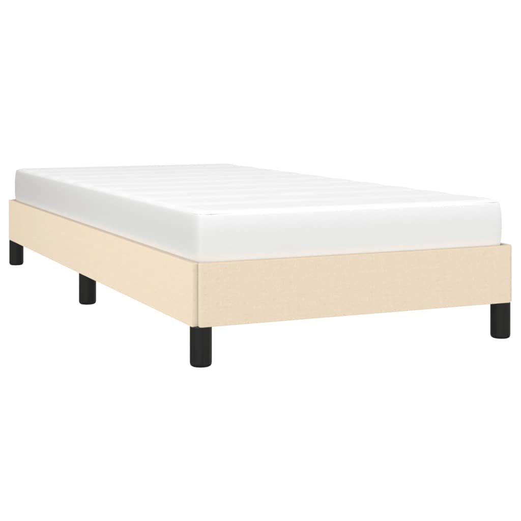Cadre de lit sans matelas crème 90x200 cm tissu - XIOS