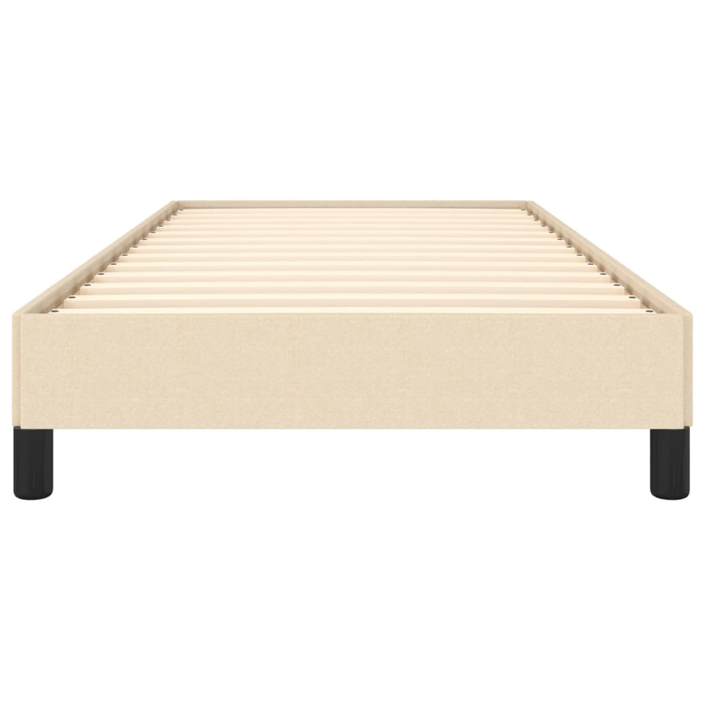 Cadre de lit sans matelas crème 90x200 cm tissu - XIOS