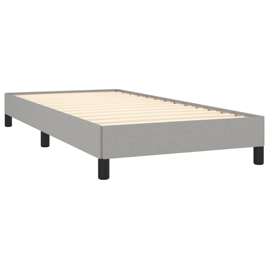 Cadre de lit sans matelas gris clair 100x200 cm tissu - XIOS