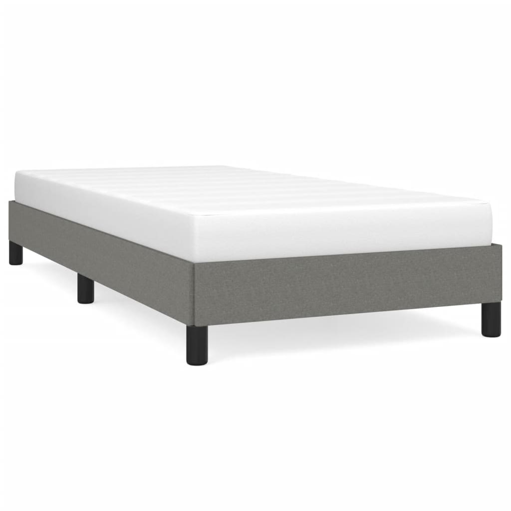 Cadre de lit sans matelas gris foncé 100x200 cm tissu - XIOS