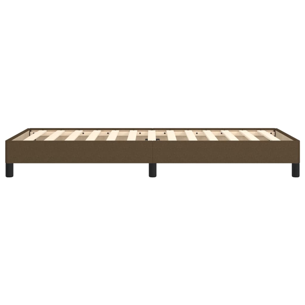 Cadre de lit sans matelas marron foncé 100x200 cm tissu - XIOS