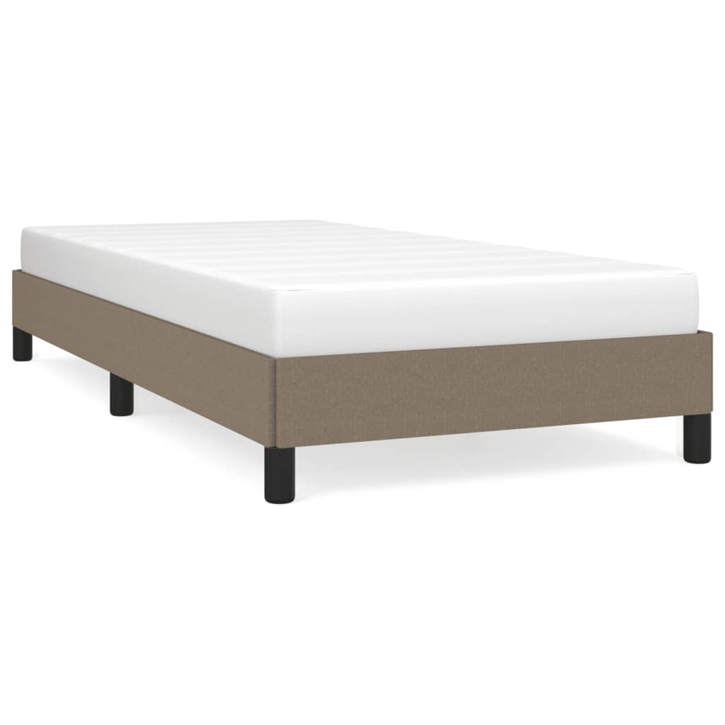 Cadre de lit sans matelas taupe 100x200 cm tissu - XIOS