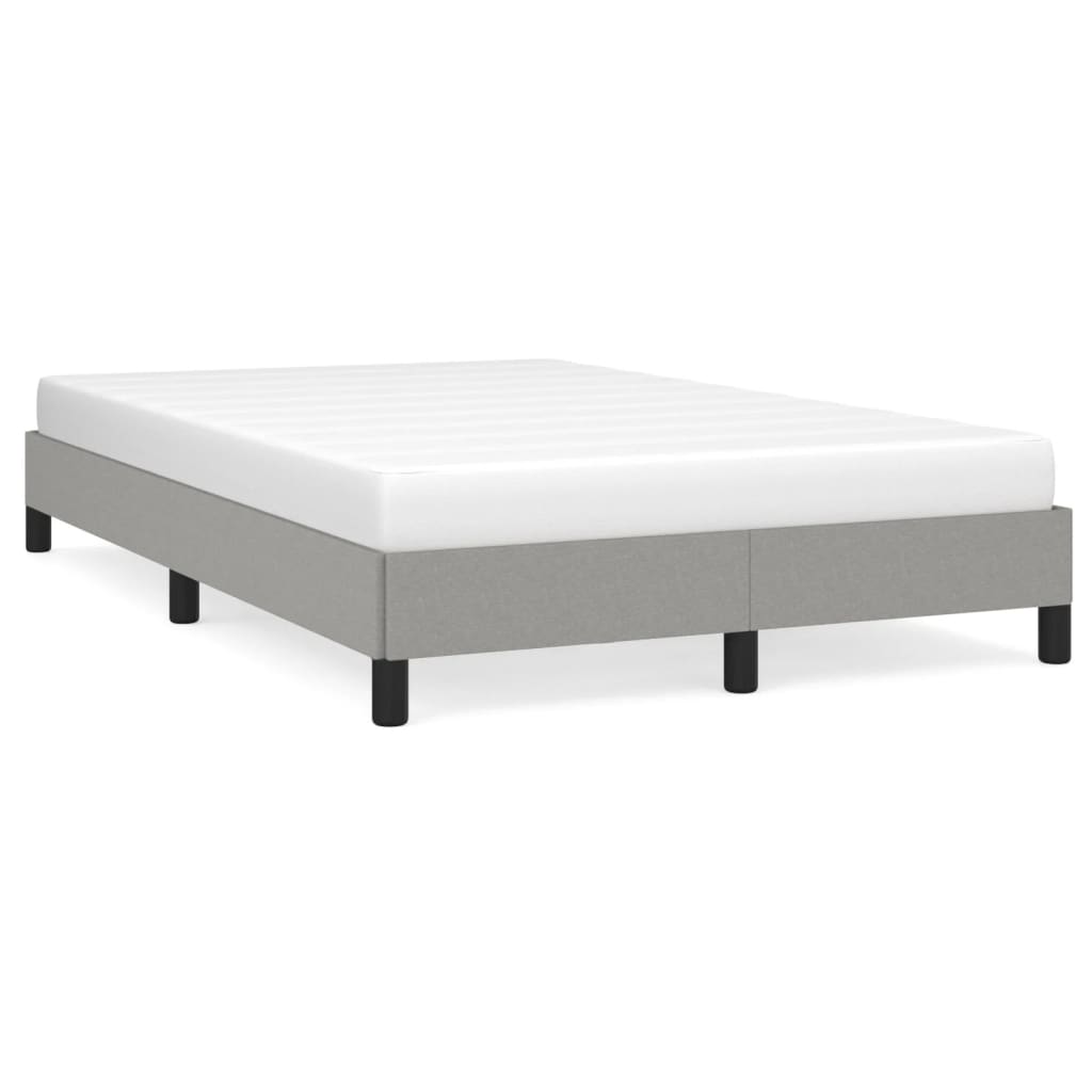 Cadre de lit sans matelas gris clair 120x200 cm tissu - XIOS