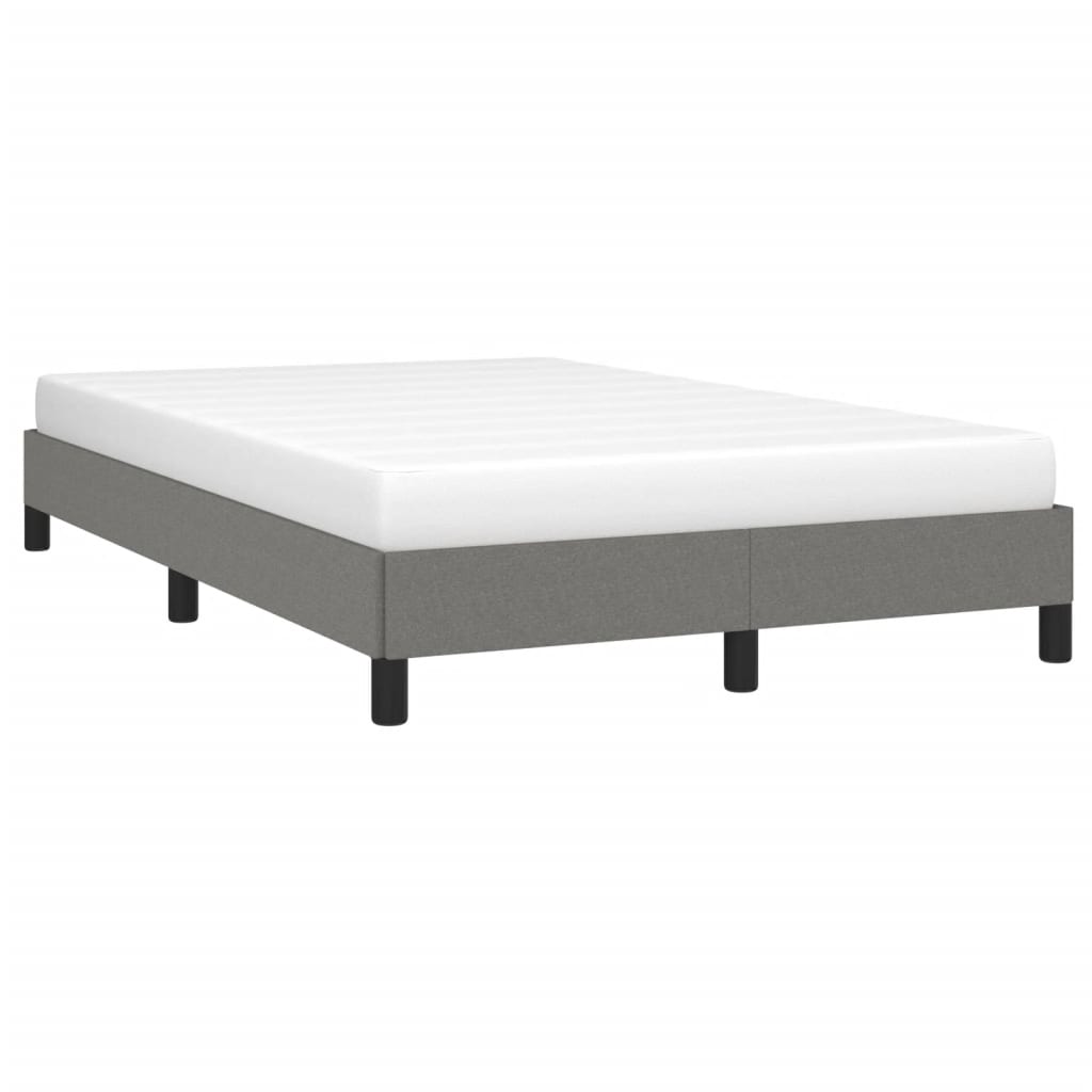Cadre de lit sans matelas gris foncé 120x200 cm tissu - XIOS