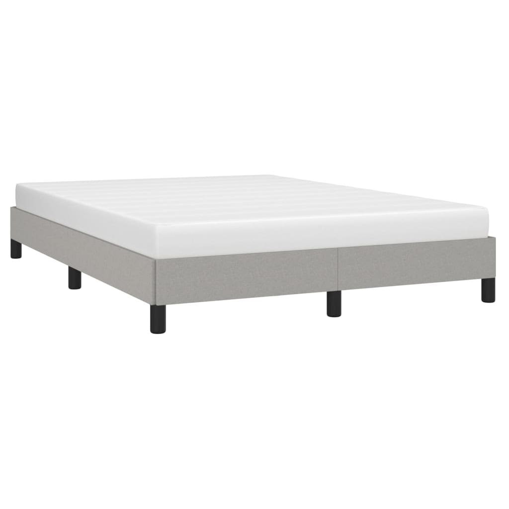 Cadre de lit sans matelas gris clair 140x190 cm tissu - XIOS