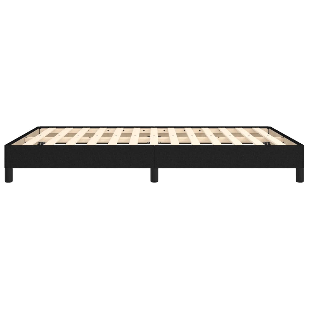Cadre de lit sans matelas noir 140x190 cm tissu - XIOS