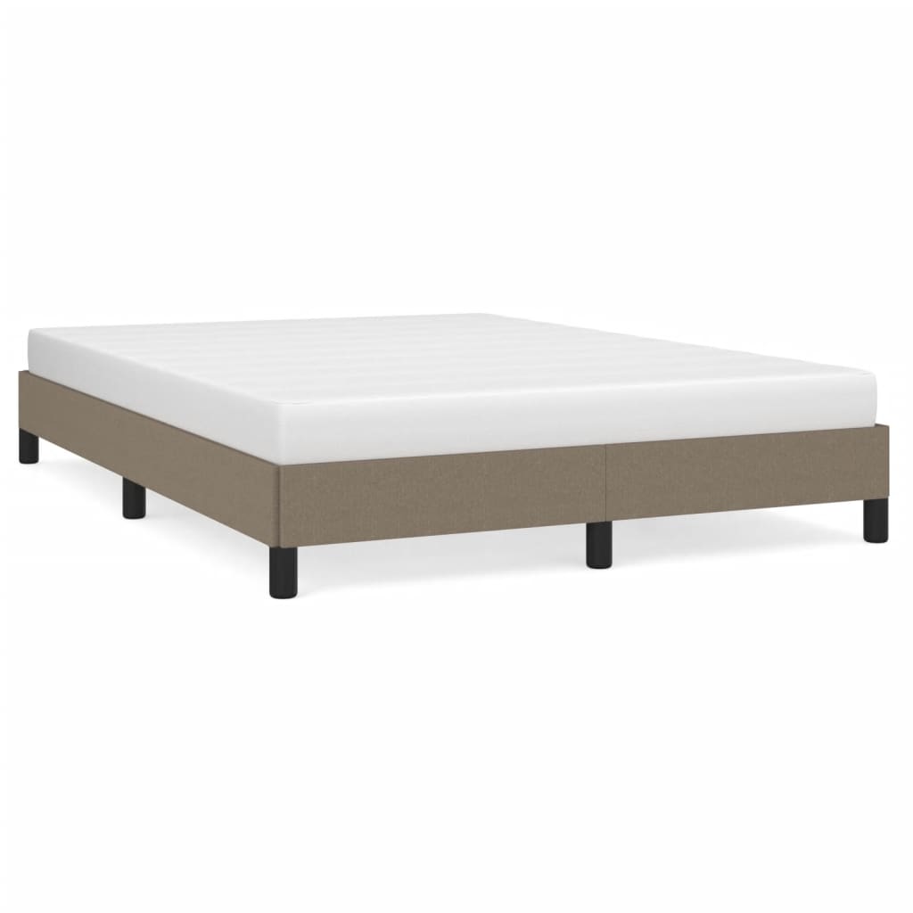 Cadre de lit sans matelas taupe 140x190 cm tissu - XIOS