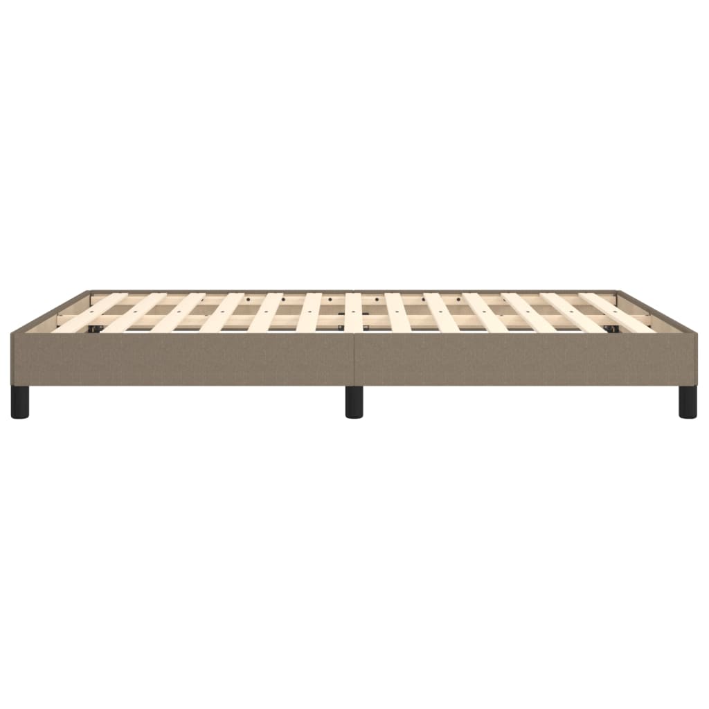 Cadre de lit sans matelas taupe 140x190 cm tissu - XIOS