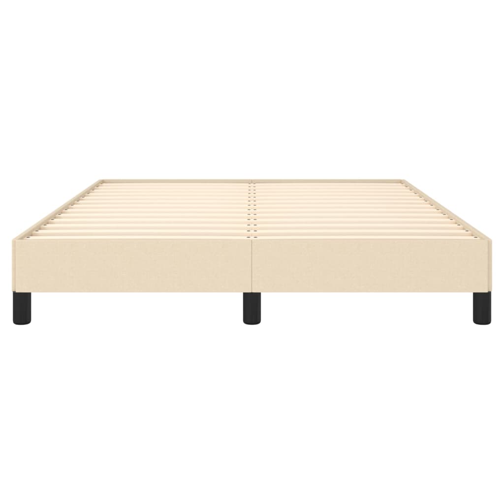 Cadre de lit sans matelas crème 140x190 cm tissu - XIOS