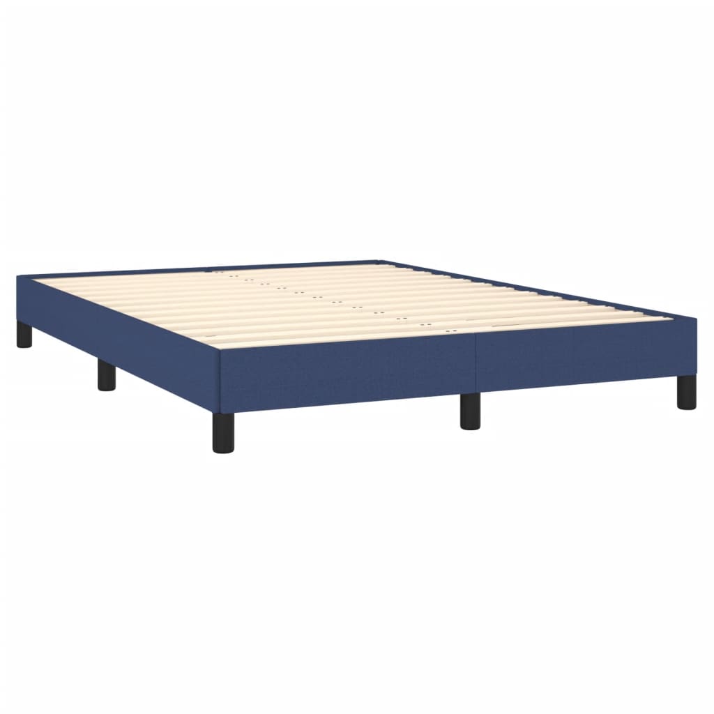 Cadre de lit sans matelas bleu 140x190 cm tissu - XIOS