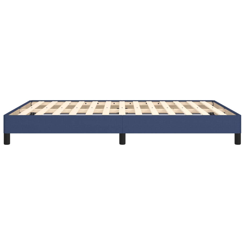 Cadre de lit sans matelas bleu 140x190 cm tissu - XIOS