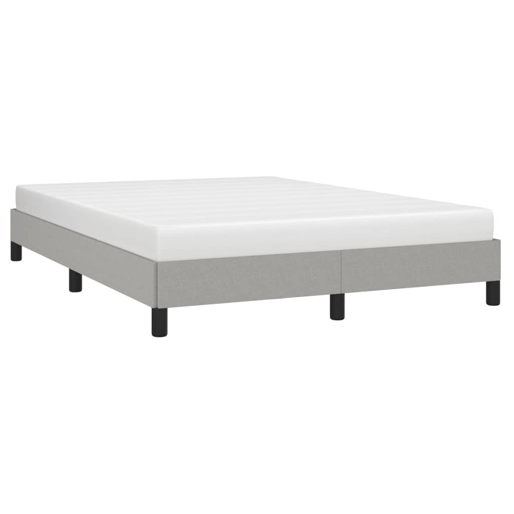 Cadre de lit sans matelas gris clair 140x200 cm tissu - XIOS