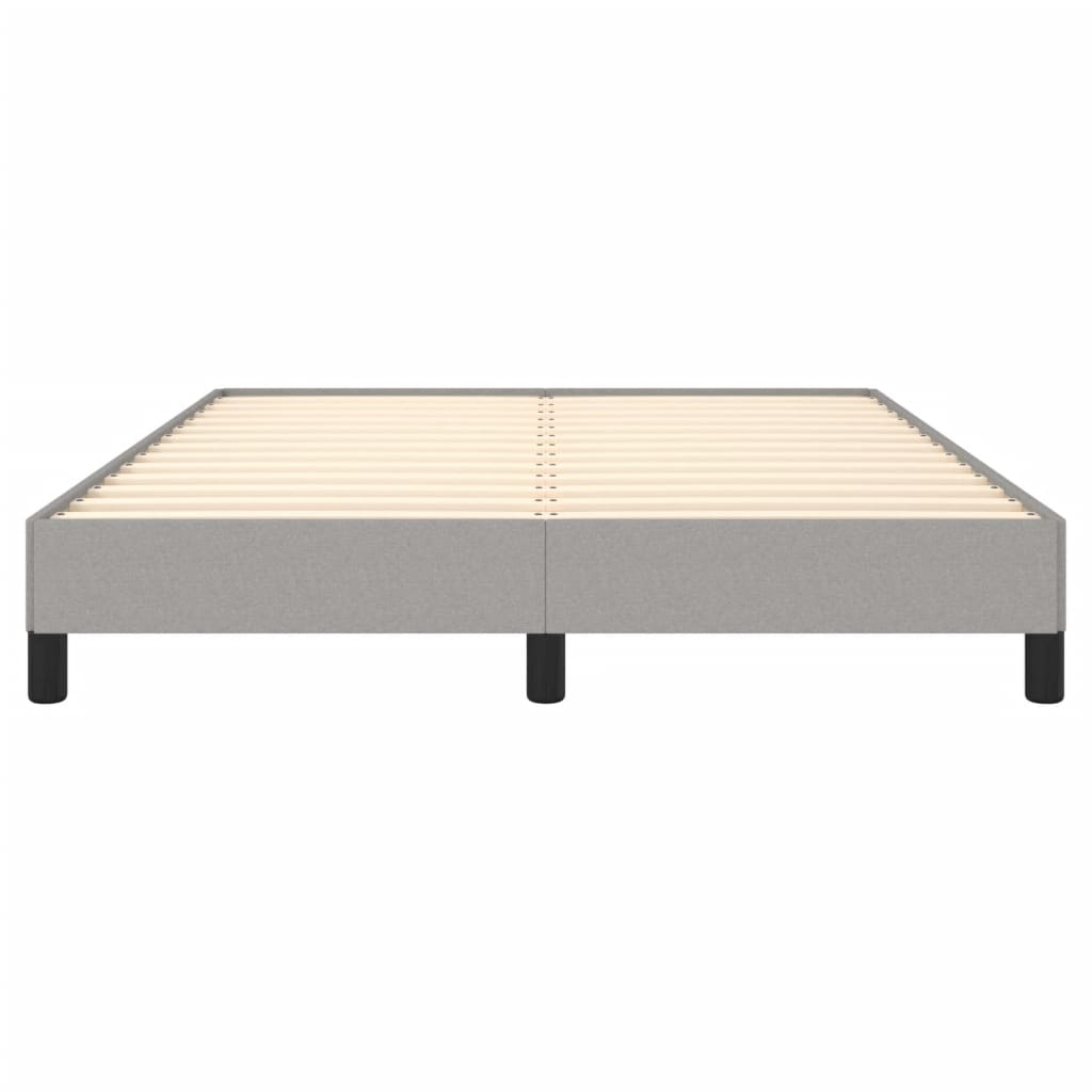 Cadre de lit sans matelas gris clair 140x200 cm tissu - XIOS