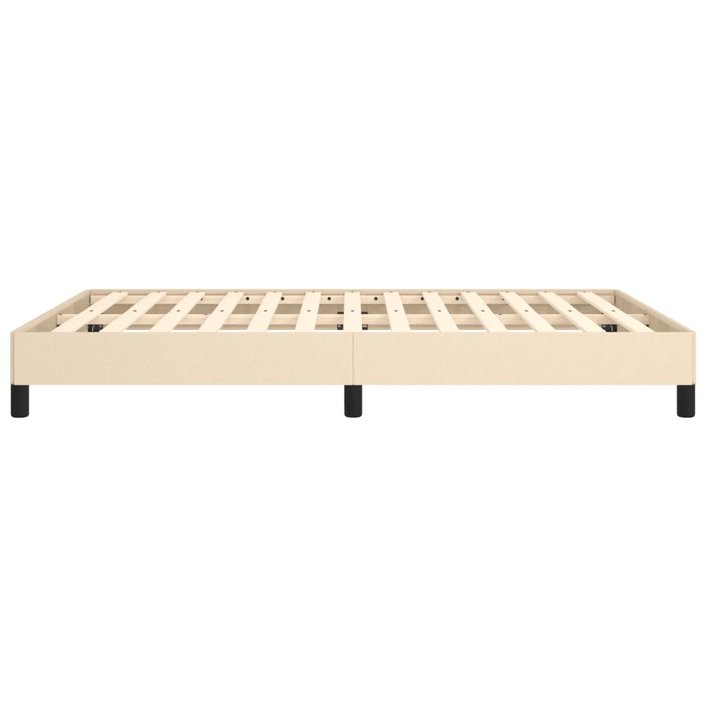 Cadre de lit sans matelas crème 140x200 cm tissu - XIOS