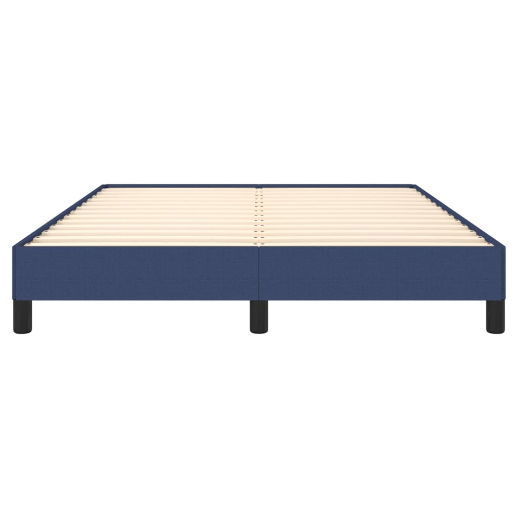 Cadre de lit sans matelas bleu 140x200 cm tissu - XIOS