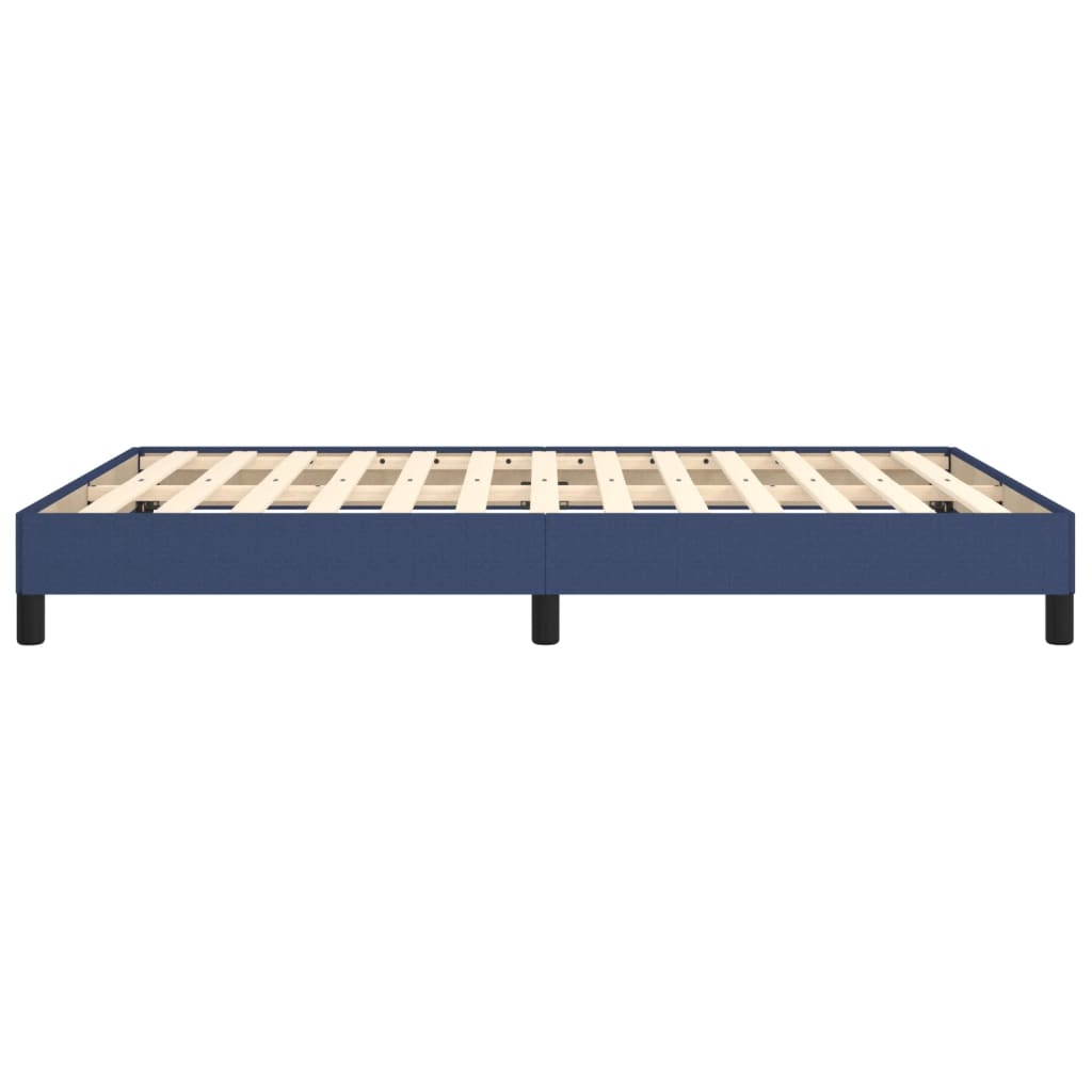 Cadre de lit sans matelas bleu 140x200 cm tissu - XIOS