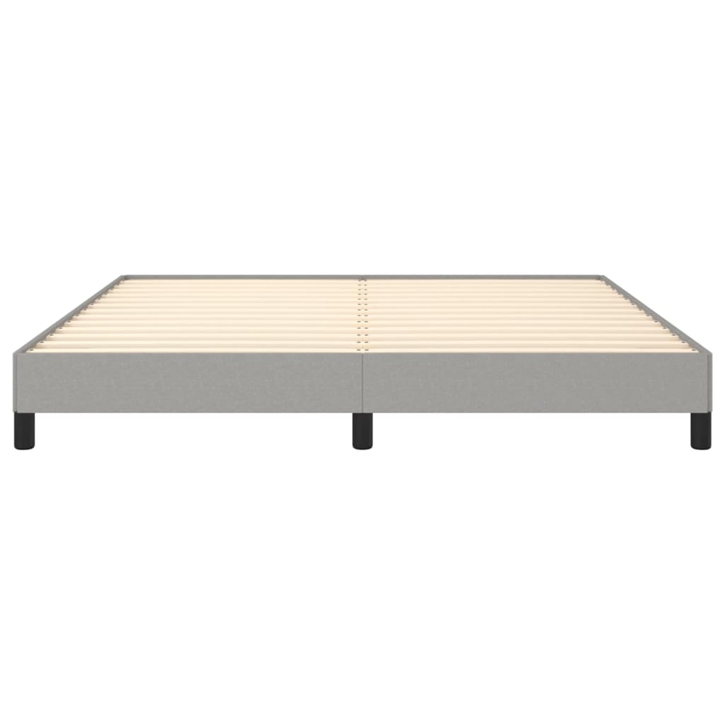 Cadre de lit sans matelas gris clair 160x200 cm tissu - XIOS