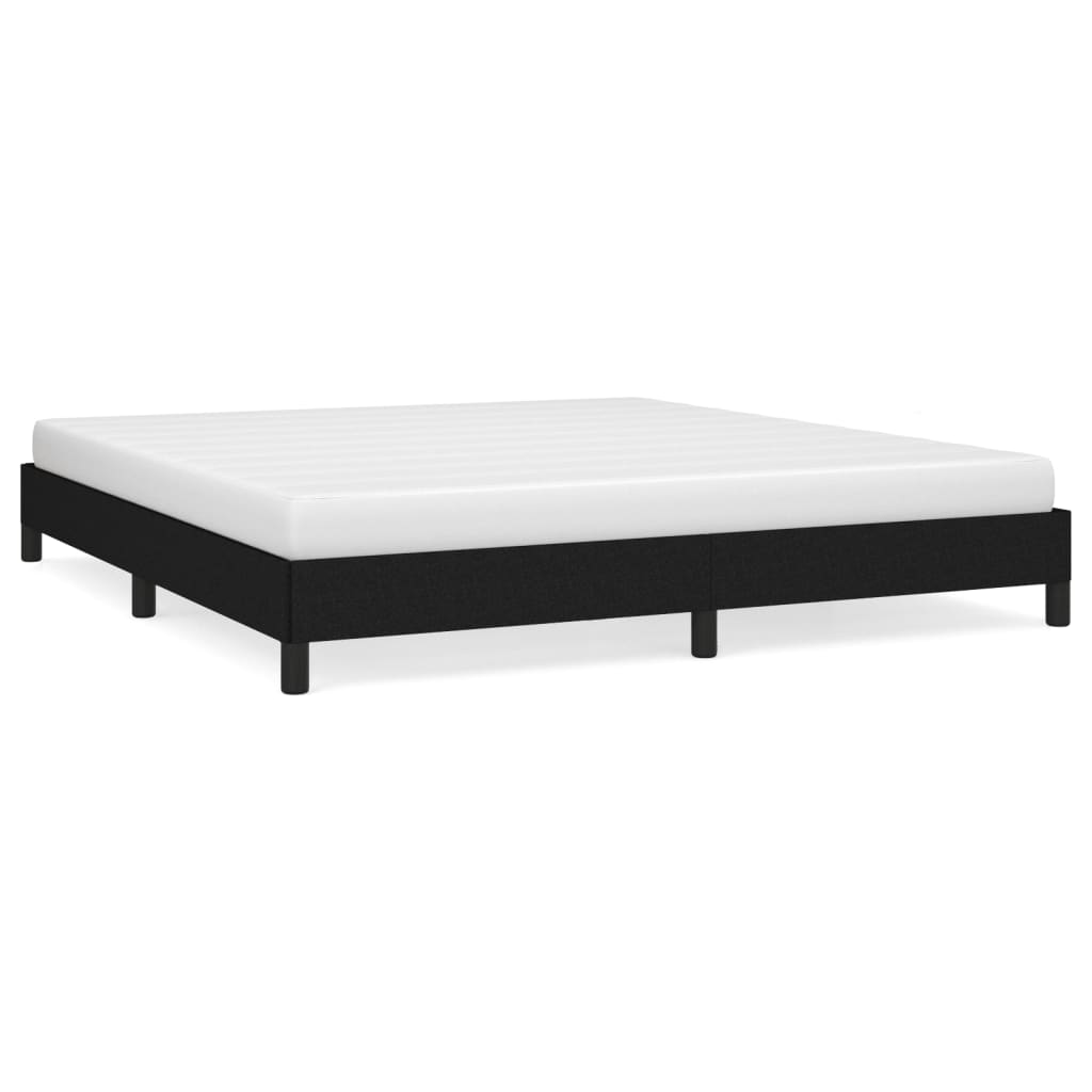 Cadre de lit sans matelas noir 160x200 cm tissu - XIOS