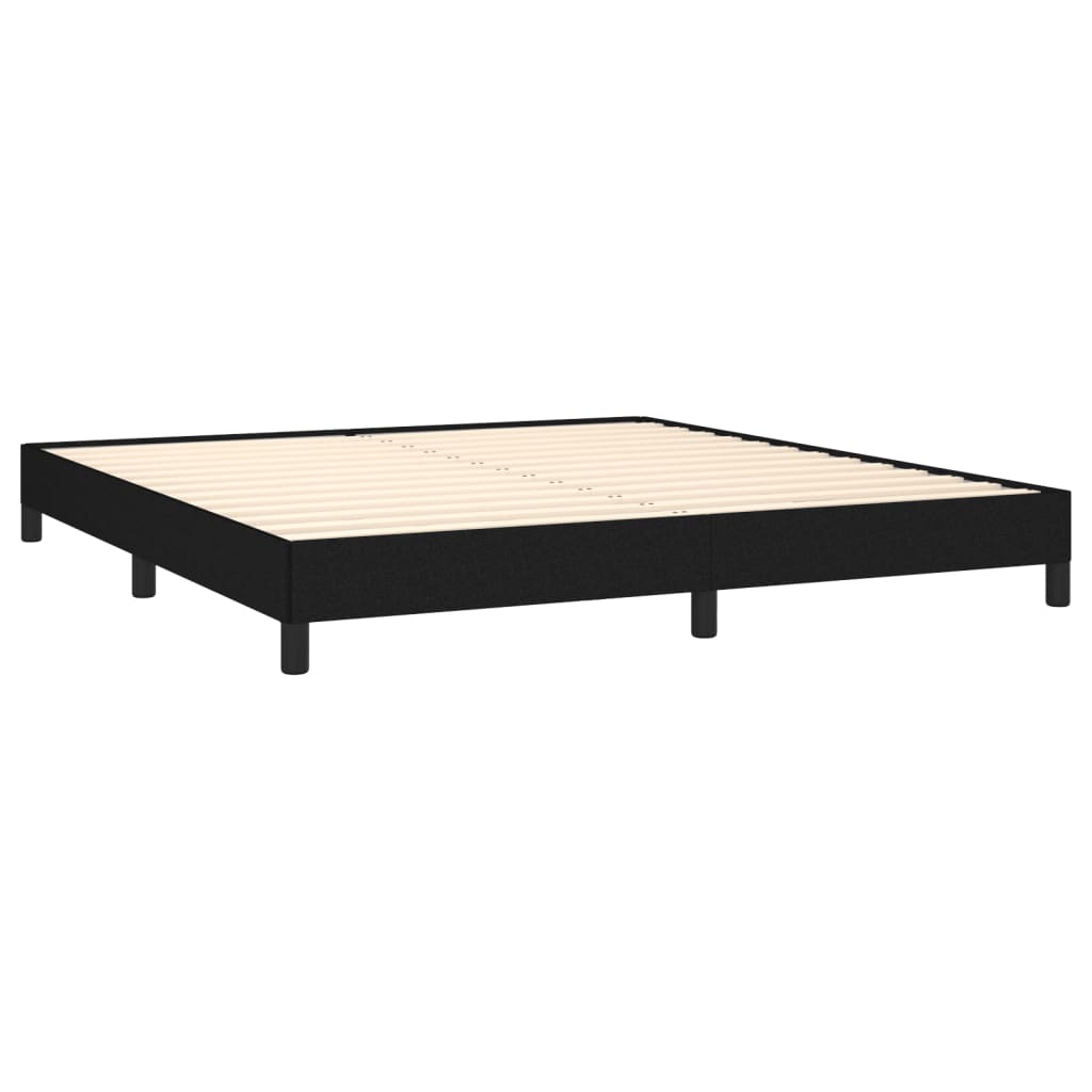 Cadre de lit sans matelas noir 160x200 cm tissu - XIOS