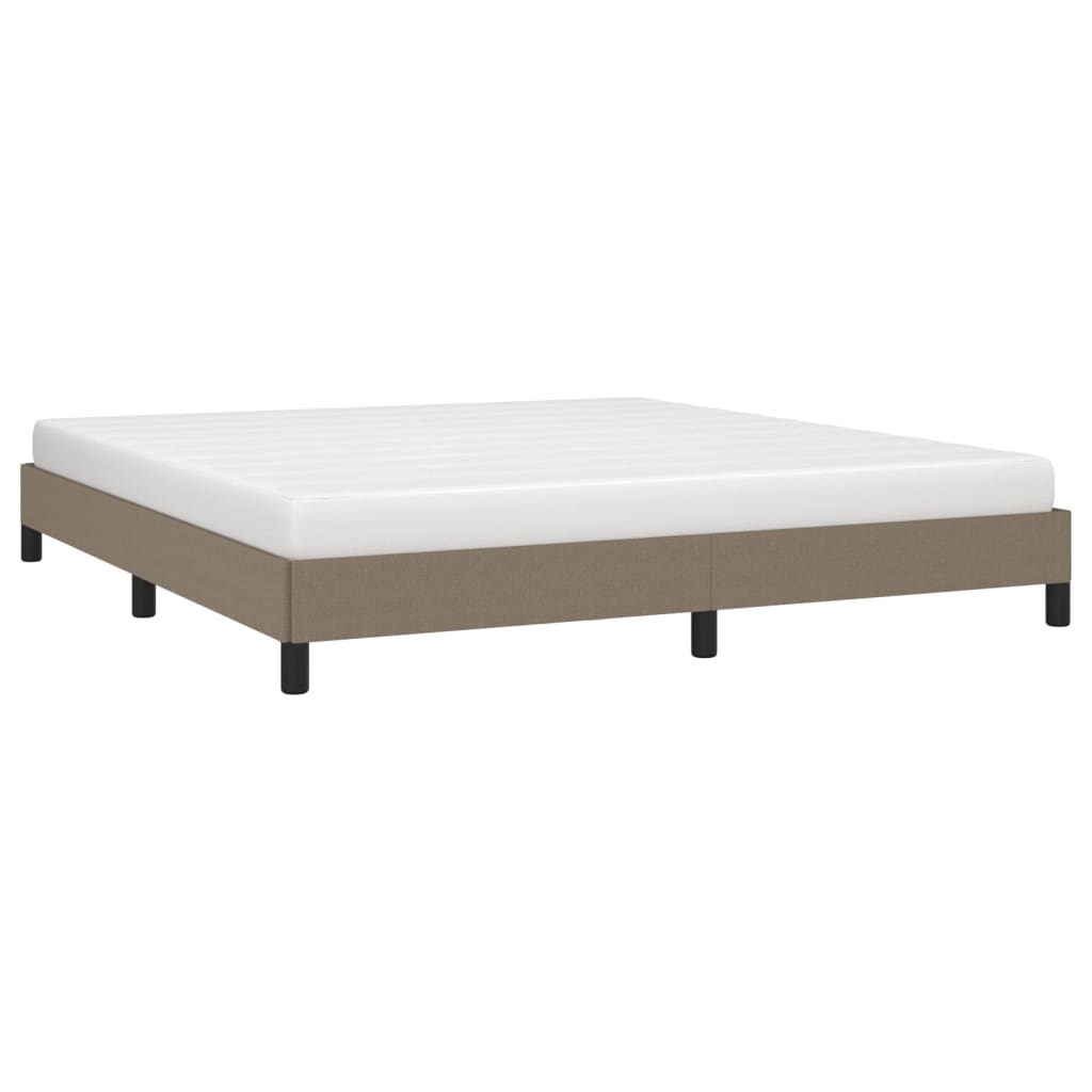 Cadre de lit sans matelas taupe 160x200 cm tissu - XIOS