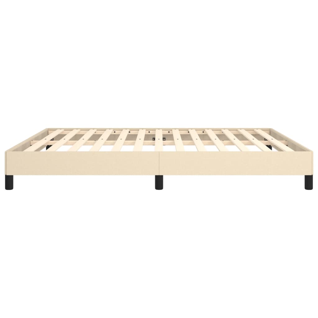 Cadre de lit sans matelas crème 160x200 cm tissu - XIOS