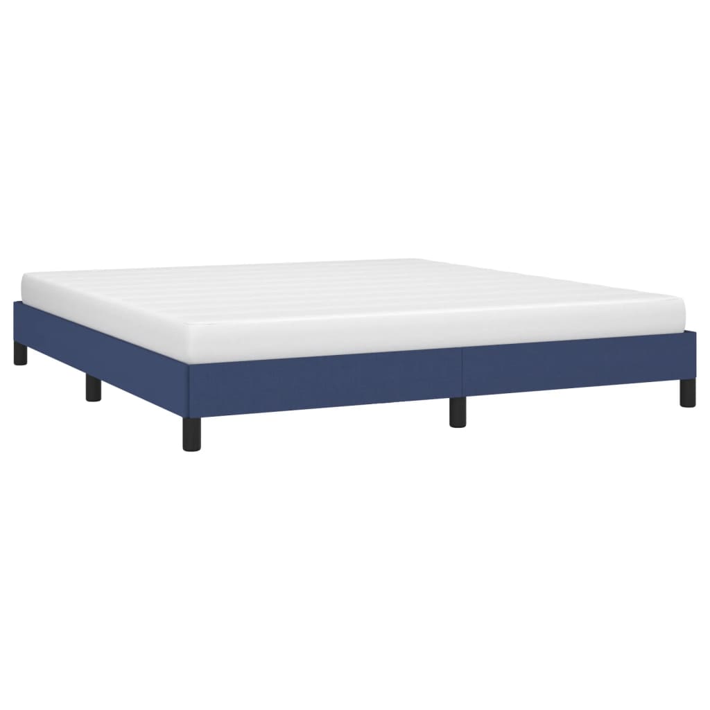 Cadre de lit sans matelas bleu 160x200 cm tissu - XIOS