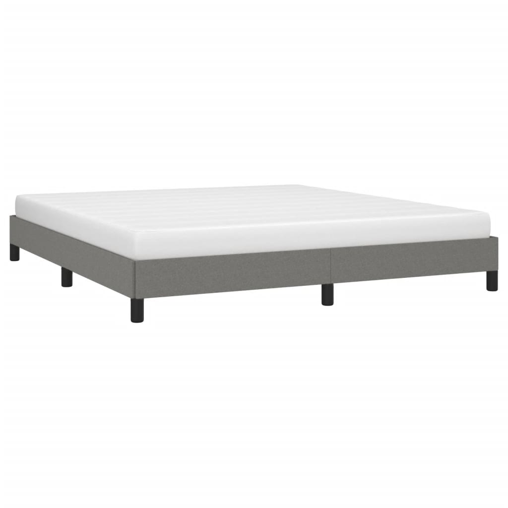 Cadre de lit sans matelas gris foncé 180x200 cm tissu - XIOS
