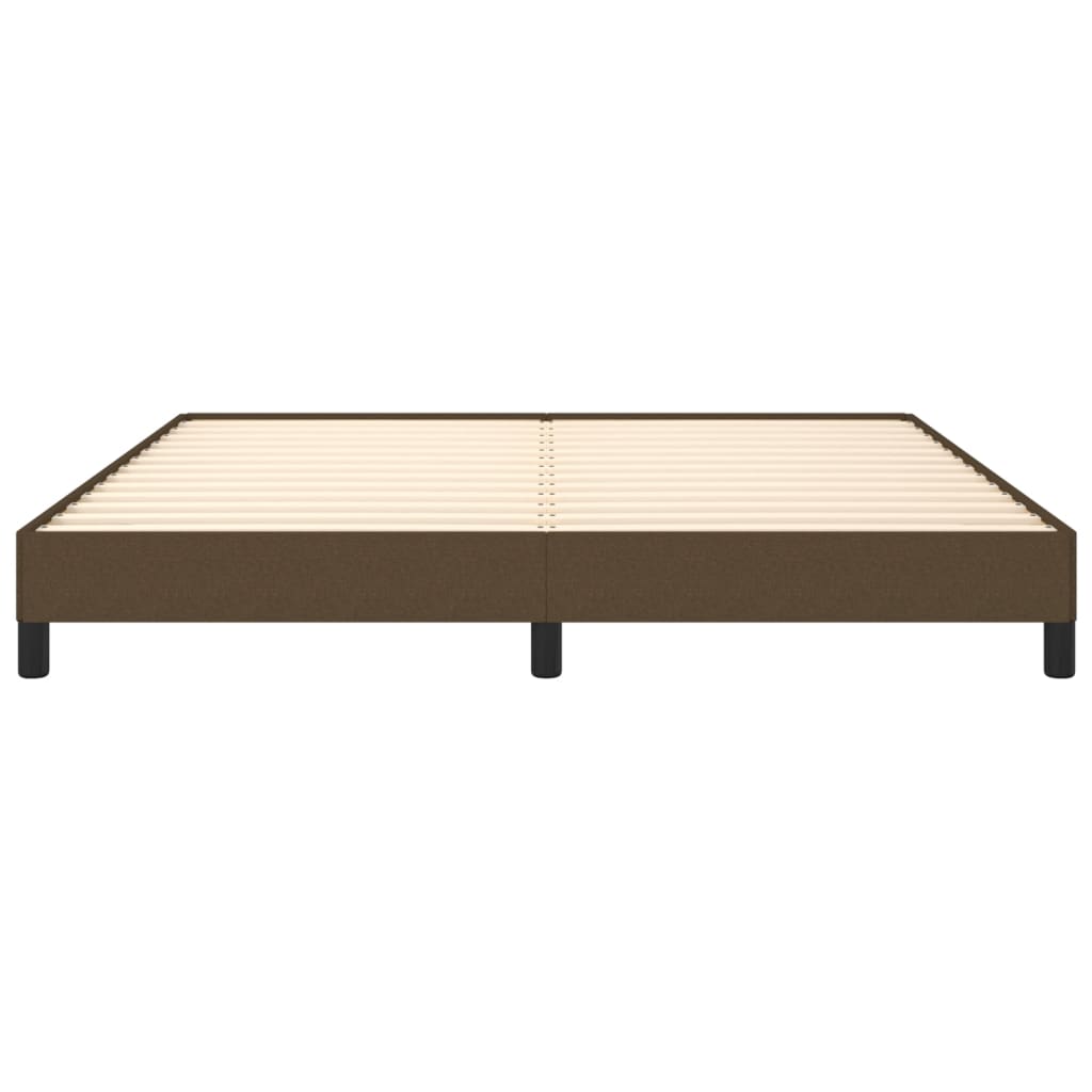 Cadre de lit sans matelas marron foncé 180x200 cm tissu - XIOS