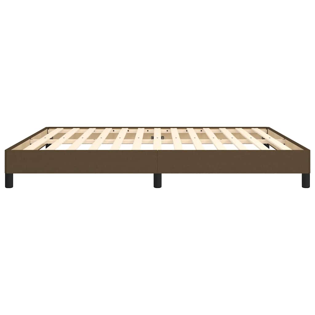 Cadre de lit sans matelas marron foncé 180x200 cm tissu - XIOS