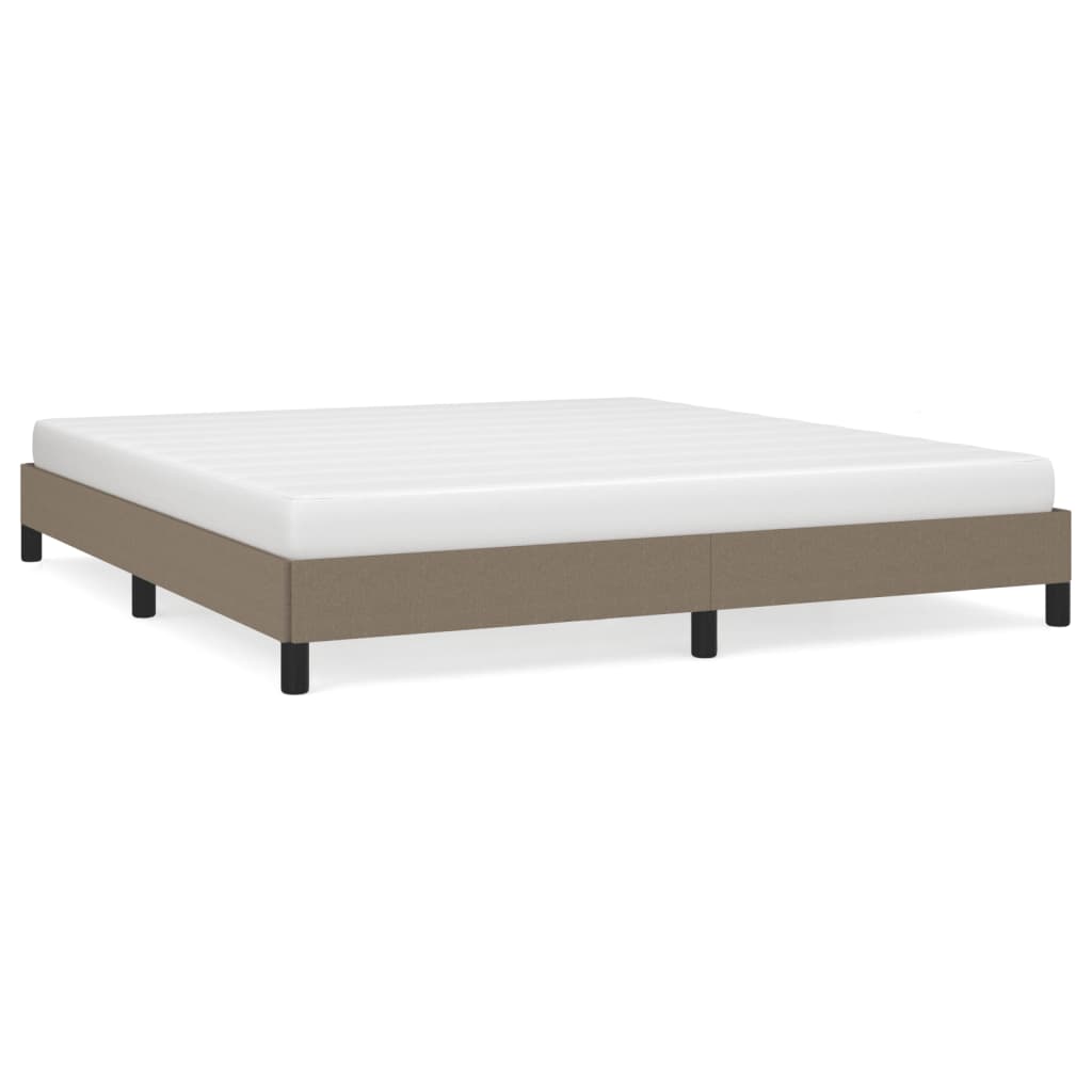 Cadre de lit sans matelas taupe 180x200 cm tissu - XIOS