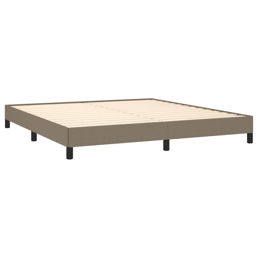 Cadre de lit sans matelas taupe 180x200 cm tissu - XIOS