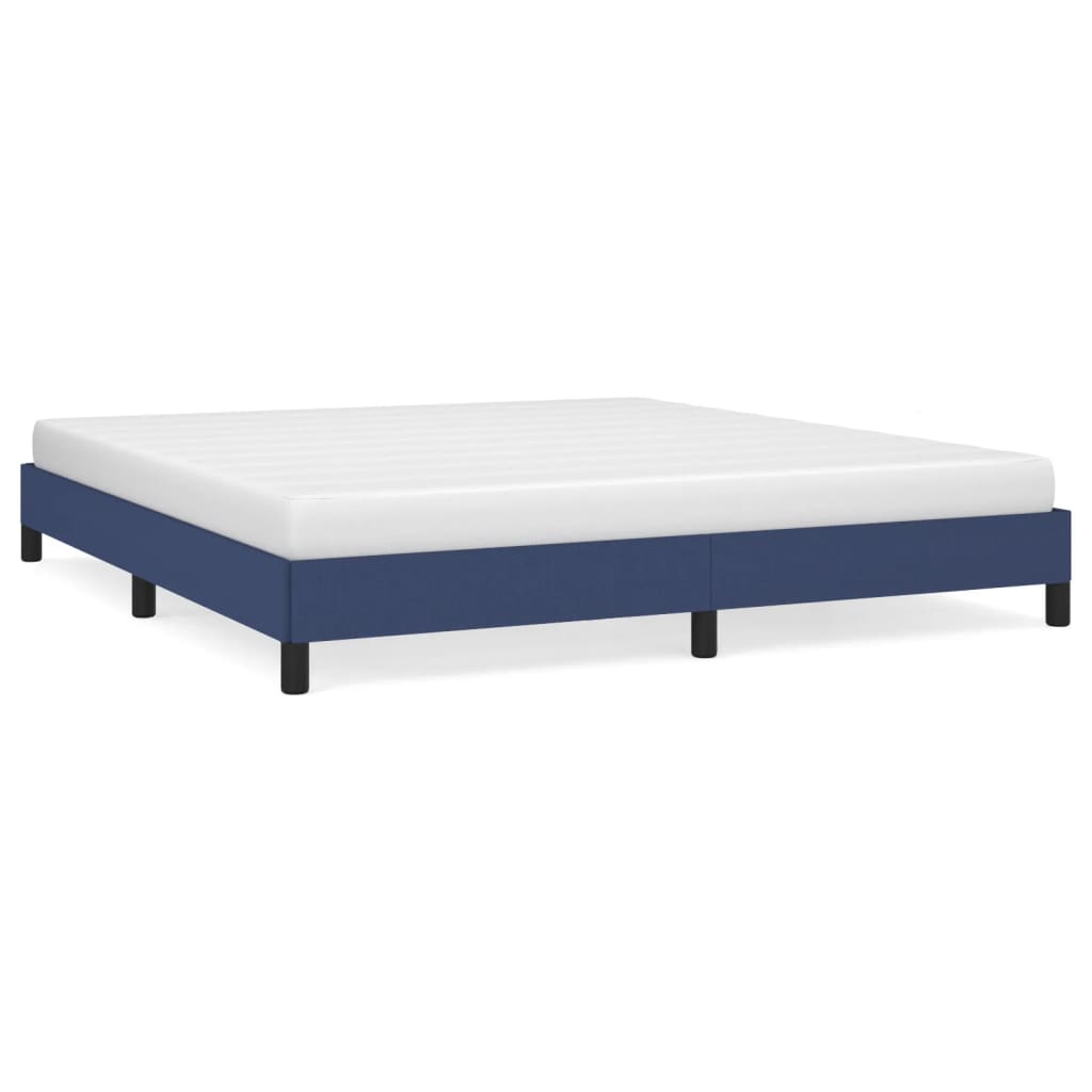 Cadre de lit sans matelas bleu 180x200 cm tissu - XIOS