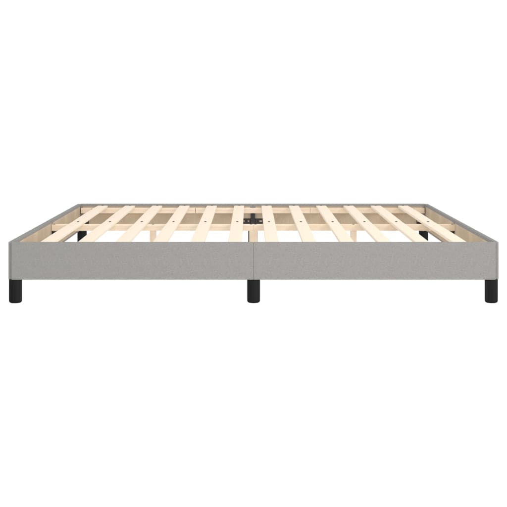 Cadre de lit sans matelas gris clair 200x200 cm tissu - XIOS