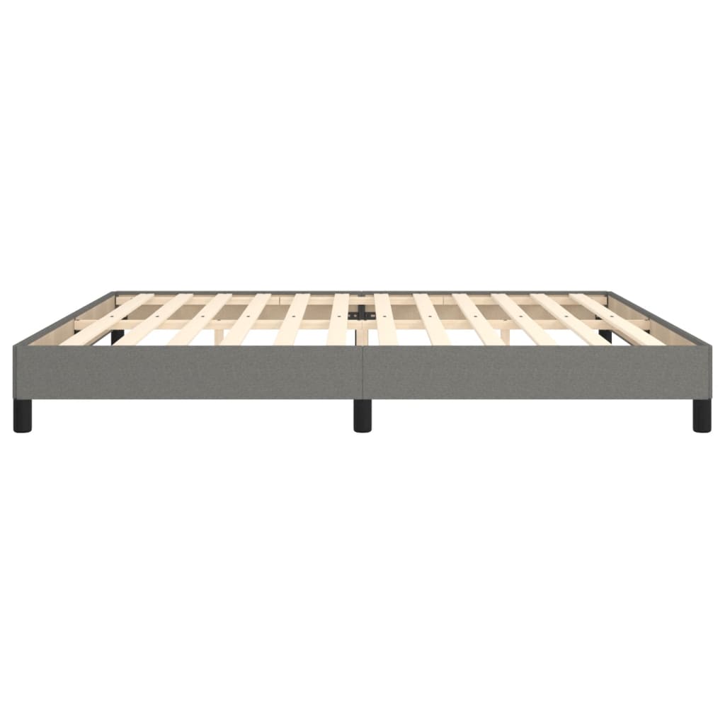 Cadre de lit sans matelas gris foncé 200x200 cm tissu - XIOS