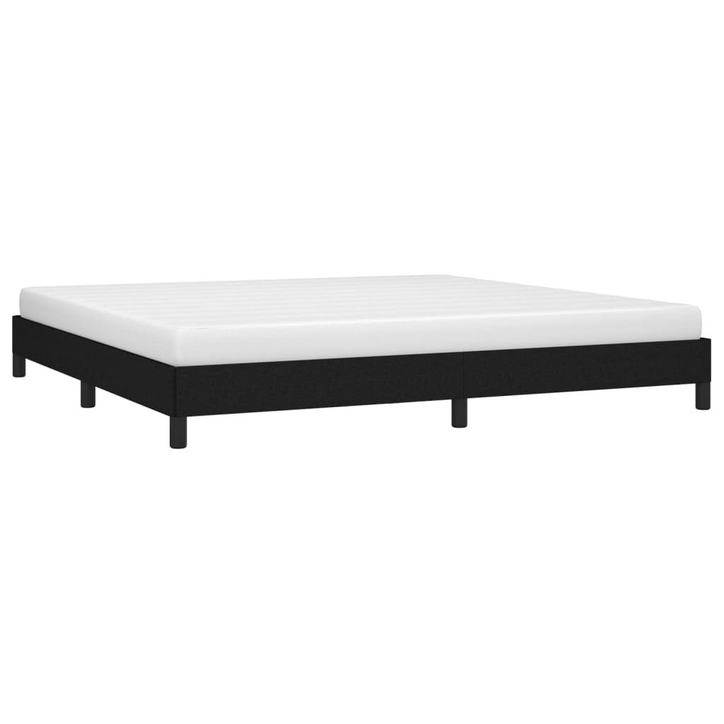 Cadre de lit sans matelas noir 200x200 cm tissu - XIOS