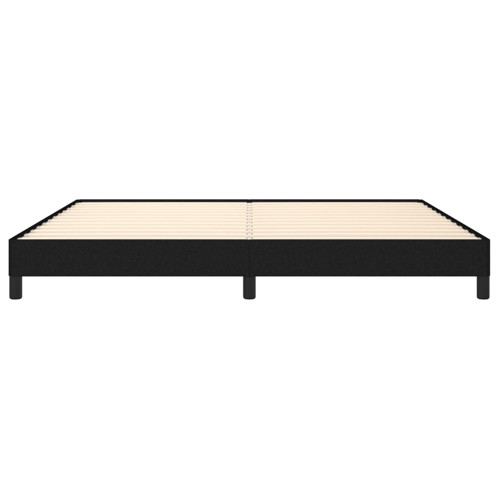 Cadre de lit sans matelas noir 200x200 cm tissu - XIOS