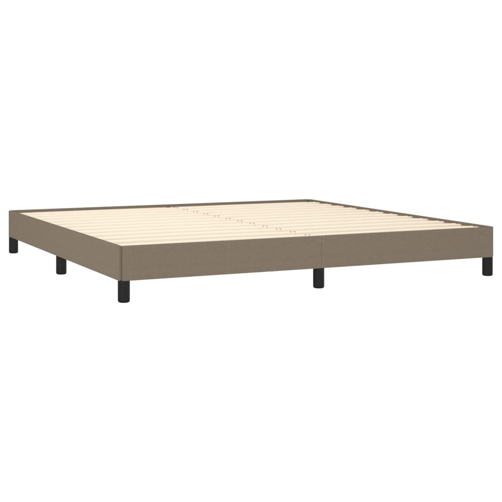 Cadre de lit sans matelas taupe 200x200 cm tissu - XIOS