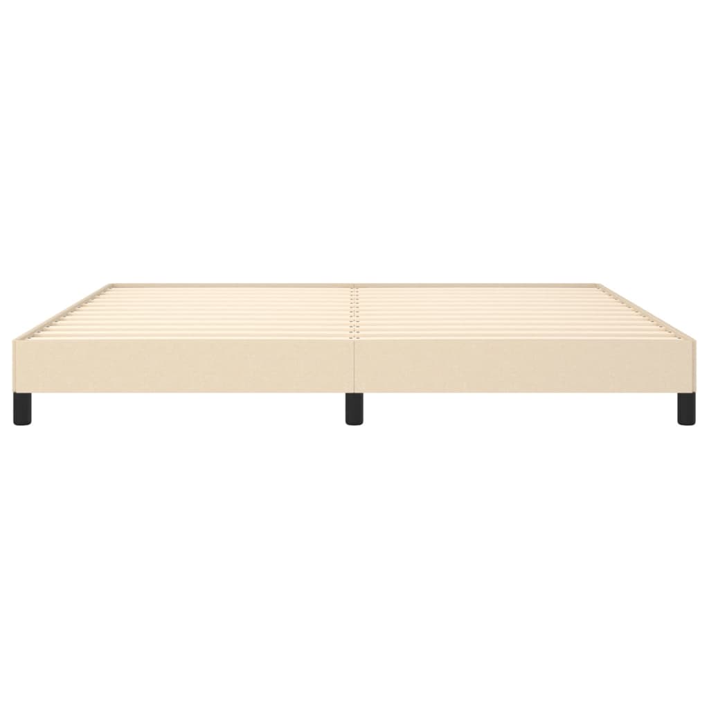 Cadre de lit sans matelas crème 200x200 cm tissu - XIOS
