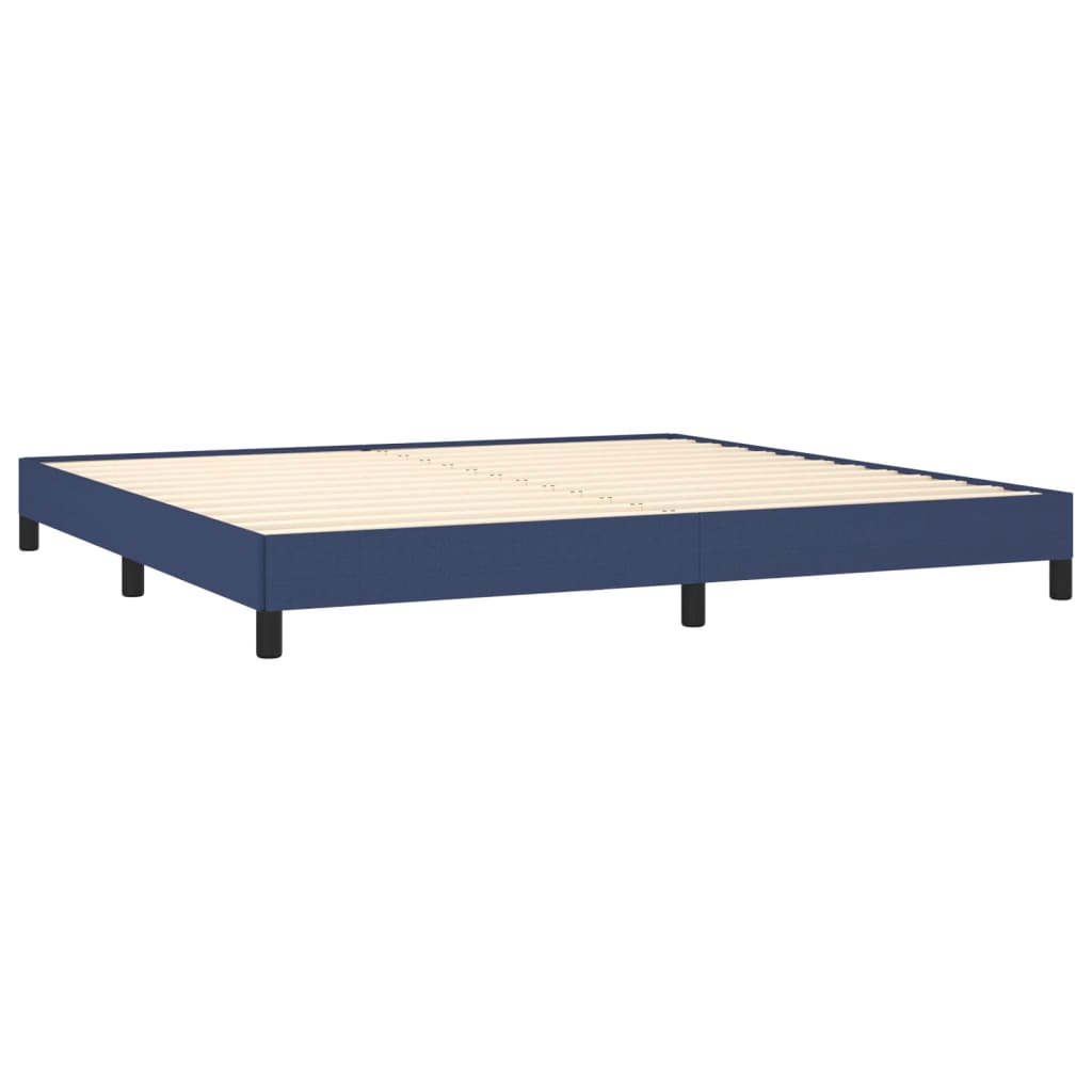 Cadre de lit sans matelas bleu 200x200 cm tissu - XIOS